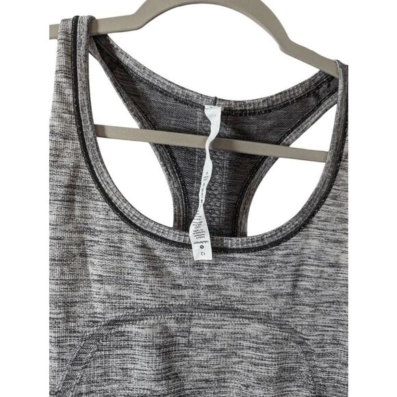 LULULEMON ATHLETICA Swiftly Tech Racerback Tank 'Black/White (Ombre)' Size 12 - Picture 8 of 10